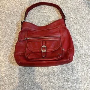 Red bag with silver trin
